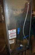 WHIRLPOOL 18-CF FRIDGE MDL WRT318FZDM09 STAINLESS FRONT *DAMAGED-MISSING BOTH HANDLES* 110-V