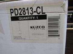LOT OF APPROX. (15) ASSORTED KUZCO PRODUCTS, (1) LINEAR PENDANT #LP79153-BK, PENDANT #PC2813-CL, PENDANT #493624-BK, WALL SCONCES, FLUSH MOUNT LIGHTS, ASSORTED SMALL PENDANTS, ETC.