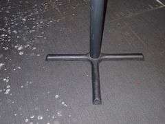 Round Bar Height Table w/ Metal Base and Heavy White Top **sold 2X the money**