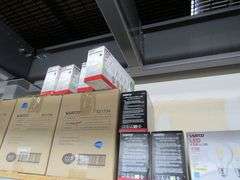 CONTENTS OF SHELF, APPROX. (30) BOXES OF ASSORTED SATCO LIGHT BULBS