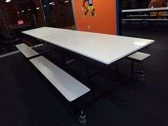 Learniture Mobile Bench Cafeteria Table 12' **sold 2X the money**
