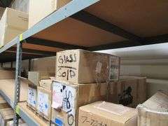 LOT OF APPROX. (28) BOXES SAVOY HOUSE, NUSC 8-4090-3-322 GLASS, 1-9060-6-95 GLASS, G123 GLASS SAVOY CRYSTAL PARTS, 7-702-1-109 GLASS, 1917626050 GLASS, 9-104-1-SN GLASS, 8-1080-4-SN VANITY, 1-860-4-BK GLASS