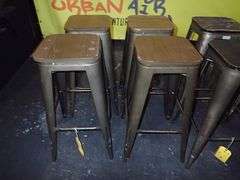 Metal Stacking Chair w/ Wood Top **sold 10X the money**