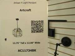 CHANDELIER OR PENDANT AS SHOWN * REFER TO PHOTOS * BUYER RESPONSIBLE FOR REMOVAL - BRING TOOLS AND LADDER AS ITEMS ARE CEILING MOUNTED 12'-14' CEILING HEIGHT*
