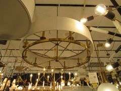 CHANDELIER OR PENDANT AS SHOWN * REFER TO PHOTOS * BUYER RESPONSIBLE FOR REMOVAL - BRING TOOLS AND LADDER AS ITEMS ARE CEILING MOUNTED 12'-14' CEILING HEIGHT*