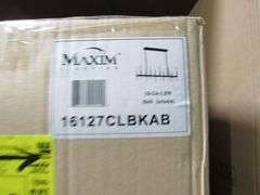 LOT OF APPROX. (8) BOXES: MAXIM LIGHTING, (1) PCB INTEGRATED 8W, Z, E-26 MEDIUM 60W POST LIGHTS, (1) 1094 1.8W LAMP, (1) E26 MEDIUM 60W PENDANT, (2) 3H INTEGRATED 6W VANITY