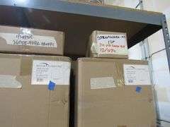 LOT OF APPROX. (13) BOXES MAXIM LIGHTING, 60W VANITY, 9" RD FLUSH MOUNT, GIS11116C1 GLOBES, VANITY GLOBES, ASSORTED DOWN RODS