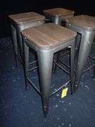 Metal Stacking Chair w/ Wood Top **sold 4X the money**