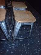 Metal Stacking Chair w/ Wood Top **sold 4X the money**