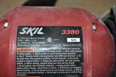 LOT, (1) SKIL JIGSAW 4495 AND (1) SKIL 6" 3380 BENCH GRINDER, 110-V