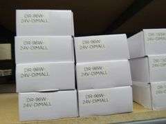 CONTENTS OF SHELF, ASSORTED DIMMABLE LED DRIVERS, BULBS, HARDWARE, LED STRIP BULBS, ETC.
