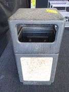 Safco Plastic Outdoor Trash Container w/ Rock Accents