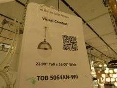 CHANDELIER OR PENDANT AS SHOWN * REFER TO PHOTOS * BUYER RESPONSIBLE FOR REMOVAL - BRING TOOLS AND LADDER AS ITEMS ARE CEILING MOUNTED 12'-14' CEILING HEIGHT*