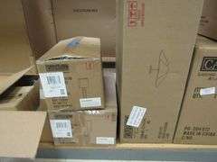 LOT OF APPROX. (9) BOXES OF ASSORTED CAPITAL PRODUCTS, LIGHT PENDANTS #341211NP, PENDANT #349841MA, PENDANT #355443RE, WALL MOUNT LIGHTS, ETC.