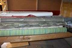 CONTENTS OF ROOM INCLUDING FABRICS, FILE CABINETS, CHAIRS, SHELVING, PORTABLE RACKS