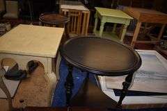 (5) ASSORTED TABLES, (6) FRAMED ART PIECES, ASSORTED FRAMES AND MORE AS SHOWN