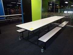 Learniture Mobile Bench Cafeteria Table 12' **sold 2X the money**