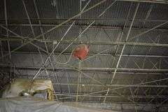 ELECTRIC CORD REEL ATTACHMENT  *BOLTED TO CEILING - BUYER WILL NEED TOOLS AND LADDER TO REMOVE FROM THE CEILING TRUSS*  (sold 2x the money)