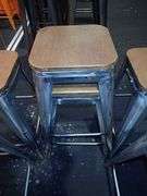 Metal Stacking Chair w/ Wood Top **sold 6X the money**