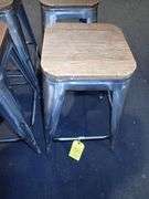 Metal Stacking Chair w/ Wood Top **sold 4X the money**