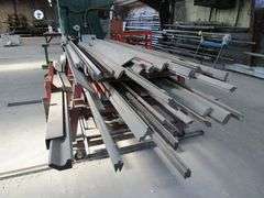 HEAVY DUTY PORTABLE STEEL RACK, W/ASSORTED BRAKE PRESS DIES