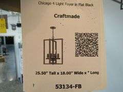 CHANDELIER OR PENDANT AS SHOWN * REFER TO PHOTOS * BUYER RESPONSIBLE FOR REMOVAL - BRING TOOLS AND LADDER AS ITEMS ARE CEILING MOUNTED 12'-14' CEILING HEIGHT*