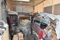 CONTENTS OF ROOM INCLUDING FABRICS, FILE CABINETS, CHAIRS, SHELVING, PORTABLE RACKS