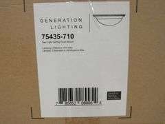 (1) SKID OF APPROX. (7) GENERATION LIGHTING 4-LIGHT WALL/BATH SCONCE #4420904-05, (20) 2-LIGHT CEILING FLUSH MOUNT #75435-7 & () -LIGHT CEILING FLUSH MOUNT LIGHTS #