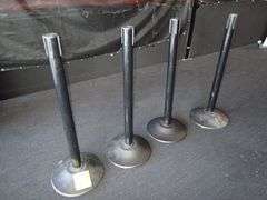Lot of (4) US Weight Crowd Control Barrier Stands