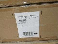 (1) SKID OF APPROX. (7) GENERATION LIGHTING 4-LIGHT WALL/BATH SCONCE #4420904-05, (20) 2-LIGHT CEILING FLUSH MOUNT #75435-7 & () -LIGHT CEILING FLUSH MOUNT LIGHTS #