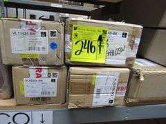 LOT OF APPROX. (15) ASSORTED KUZCO PRODUCTS, (1) LINEAR PENDANT #LP79153-BK, PENDANT #PC2813-CL, PENDANT #493624-BK, WALL SCONCES, FLUSH MOUNT LIGHTS, ASSORTED SMALL PENDANTS, ETC.