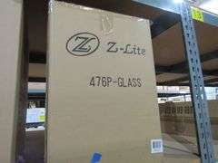 LOT OF (8) Z-LITE CEILING MOUNT LIGHTS, 341P12-RB, 340P12-MB, 476P GLASS