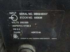 HOBART IRONMAN 230 WELDER, S/N MB024635YU, 20230V, 60 HZ, SINGLE PHASE, W/LEADS, PORTABLE