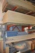 *EMPTY* CANTILEVER RACK - APPROX. 5'W X 4'D X 20"T WITH (8) 4' ADJUSTABLE ARMS *BOLTED TO GROUND - BUYER MUST FLUSH CUT BOLTS TO GROUND* (DELAYED PICKUP)