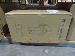 LOT OF (6) BOXES MILLENNIUM LIGHTING, 42603-PBK PENDANTS, 9142-TBK PENDANT, 9701 GLASS GLOBE
