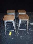 Metal Stacking Chair w/ Wood Top **sold 4X the money**