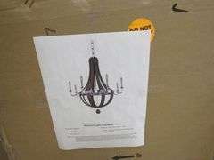 LOT OF APPROX. (2) LIGHT PENDANTS, (1) CHANDELIER, (3) OUTDOOR WALL MOUNT LIGHTS & (4) ASSORTED DECORATIVE MIRRORS