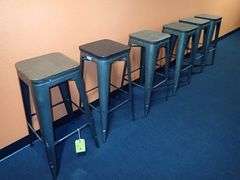 Metal Stacking Chair w/ Wood Top **sold 6X the money**
