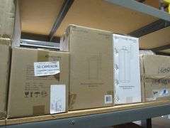 LOT OF APPROX. ( 11) BOXES, CRAFTMADE PYRMONT SMALL WALL MOUNT, CRAFTMADE LIGHTING #41554-CH, RIVIERA MED OUTDOOR LANTERN, CRAFTMADE PERIMETER LARGE WALL MOUNT, 2.50 CAMERON PERIMETER LARGE WALL MOUNT  MIDNIGHT, (2) RENS OUTDOOR LANTERNS LED, (2) CRAFTMADE STOWE 2-IGHT VANITY