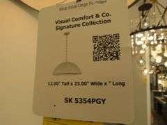 CHANDELIER OR PENDANT AS SHOWN * REFER TO PHOTOS * BUYER RESPONSIBLE FOR REMOVAL - BRING TOOLS AND LADDER AS ITEMS ARE CEILING MOUNTED 12'-14' CEILING HEIGHT*