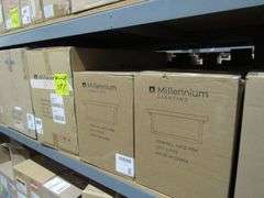LOT OF APPROX. (6) BOXES, (3) MILLENNIUM LIGHTING 4202-PBK CEILING FIXTURES, (1) MILLENNIUM LIGHTING 3244RBZ PENDANT, (1) MILLENNIUM LIGHTING 2601-PBK FIXTURES, (1) MILLENNIUM LIGHTING 4528-MB PENDANT