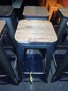 Metal Stacking Chair w/ Wood Top **sold 6X the money**