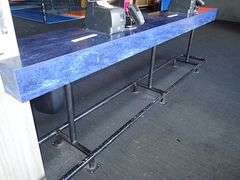 (EMPTY) Counter w/ Steel Foot Railings