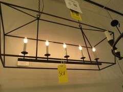 CHANDELIER OR PENDANT AS SHOWN * REFER TO PHOTOS * BUYER RESPONSIBLE FOR REMOVAL - BRING TOOLS AND LADDER AS ITEMS ARE CEILING MOUNTED 12'-14' CEILING HEIGHT*