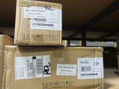 LOT OF APPROX. ( 4) BOXES: MAXIM 3-E26 MEDIUM 60W CEILING MOUNT, 2-E26 MEDIUM 60W CEILING MOUNT, 3-EIZ CANDELABRA 60W, 3-E26 MEDIUM 60W VANITY