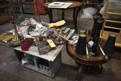 (2) TABLES SOLD WITH CONTENTS OF DÉCOR AS SHOWN