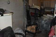 CONTENTS OF ROOM INCLUDING FABRICS, FILE CABINETS, CHAIRS, SHELVING, PORTABLE RACKS