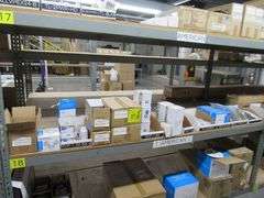 CONTENTS OF SHELF, ASSORTED AMERICAN LIGHTING PRODUCTS, LED STRIP LIGHTS, DISC LIGHTS, LED 4" RETROFIT DOWN LIGHTS, PUCK LIGHTS, READ DISC 5 SETTINGS LED DISC LIGHTS, ETC.
