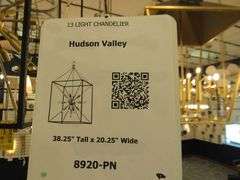 CHANDELIER OR PENDANT AS SHOWN * REFER TO PHOTOS * BUYER RESPONSIBLE FOR REMOVAL - BRING TOOLS AND LADDER AS ITEMS ARE CEILING MOUNTED 12'-14' CEILING HEIGHT*