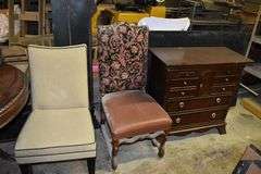 LARGE LOT OF ASSORTED FURNITURE, SHELVING AND MORE AS SHOWN